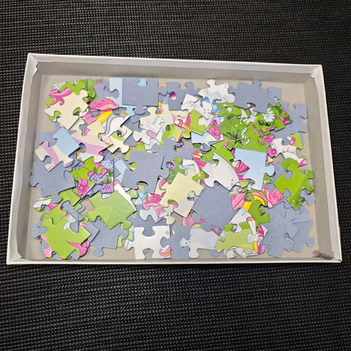 Unicorn puzzle 100 pieces like new, box only