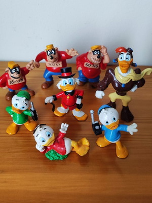 Disney DuckTales Bullyland figurines vintage set used, 8 pcs