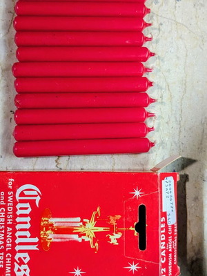 Red Swedish candles pack of 12, 10 cm height, new
