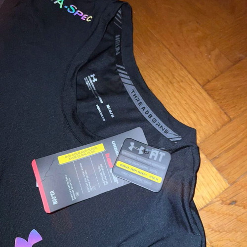 Under Armour men's black sports shirt new with tags, size M