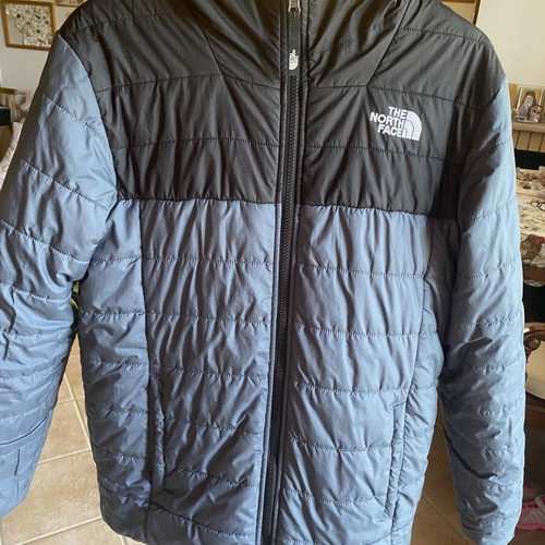 The North Face jacket used, reversible, size S, black and gray