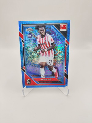 Topps Chrome Bundesliga Cyriaque Irie RC /150 Blue Mini-Diamond