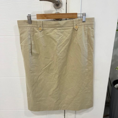 Vintage 90s Bogner Pencil Skirt Size US14 Beige Made In Germany used