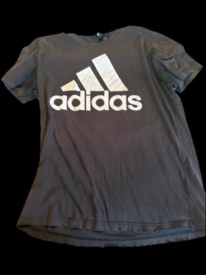 Adidas T-Shirt Graphic Logo dark gray XL used with wear and stains