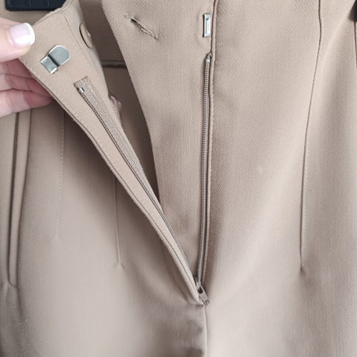 Zara high-waisted pants used, beige, size S