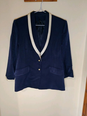 Класическо дамско сако блейзър тъмносиньо като ново