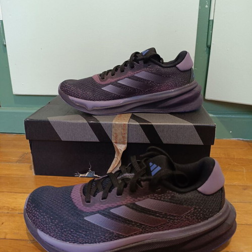 Adidas Performance Supernova Stride Running Shoes 38 New Black with Purple