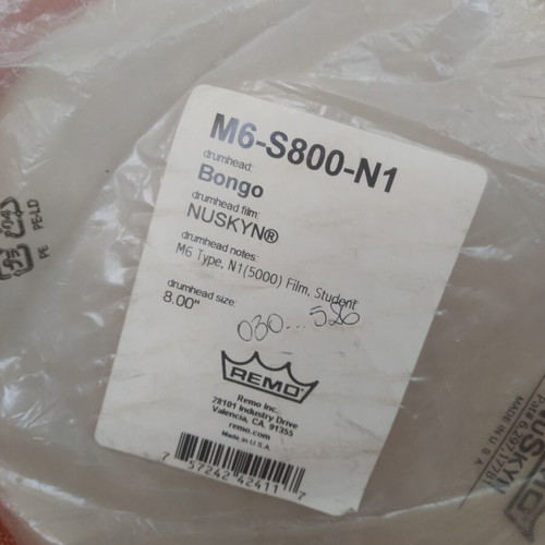 Remo NuSkyn 8" bongo drumhead new