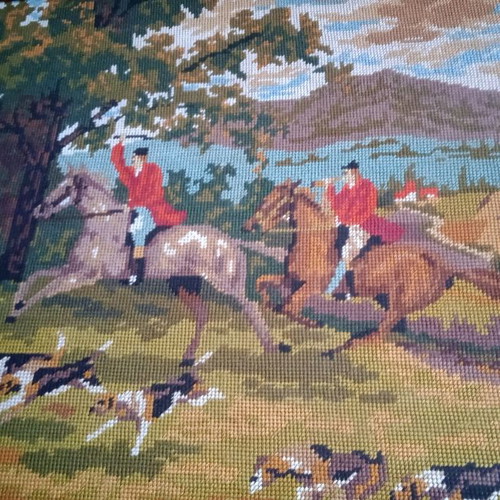 Embroidery painting hunting theme new 97x47 cm