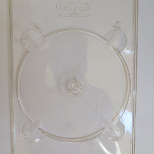 Plastic DVD support case transparent