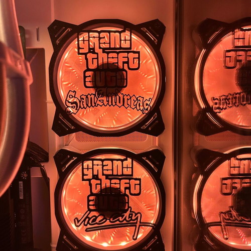 GTA San Andreas & Vice City 120mm fan covers new, pack of 2