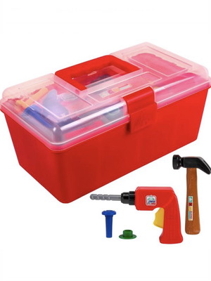 Toy Toolbox with 26 Pieces New