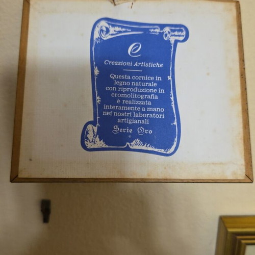 Small Italian lithography painting Serie Oro used