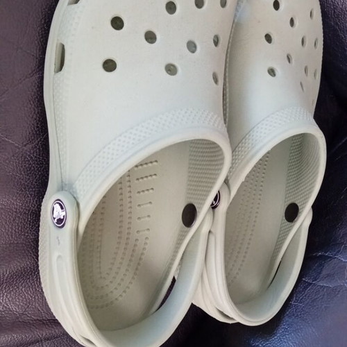 Crocs women's slippers, size 39, green