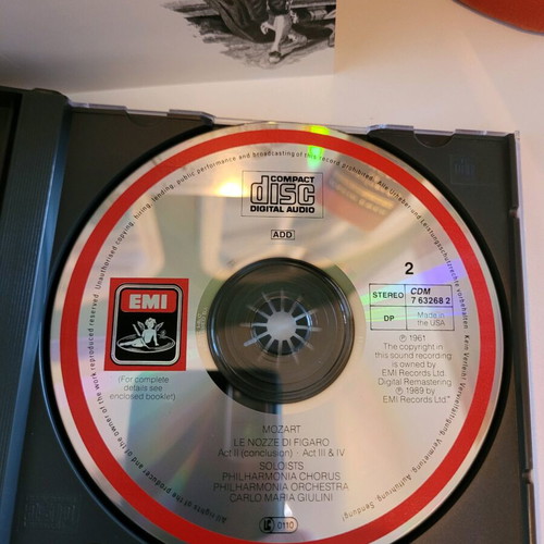 Mozart Le Nozze di Figaro CD EMI 1989 like new