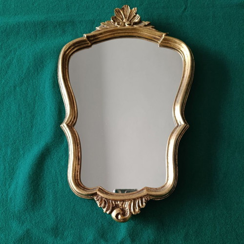 Vintage Rocaille Style Louis XV Mirror like new with gold wooden frame