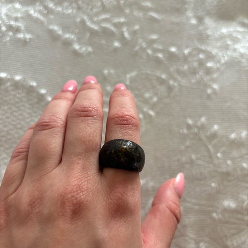Wooden ring like new, black