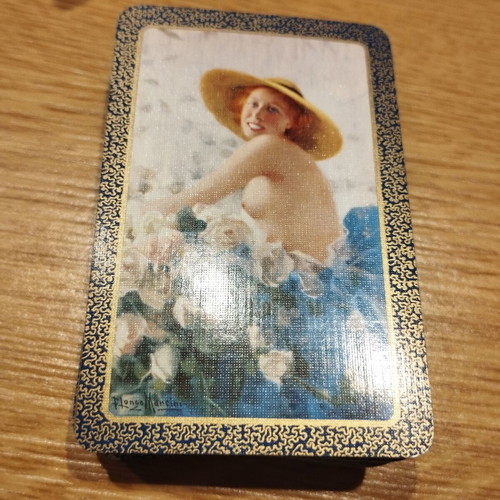 Collectible playing cards used, set of 2
