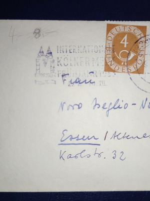 Germany 1953 envelope with stamps
