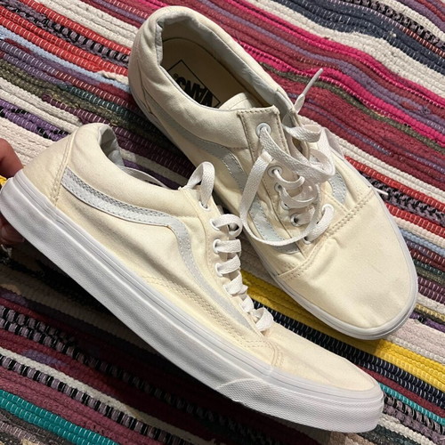 Vans Old Skool men's low sneakers white cream like new size 45