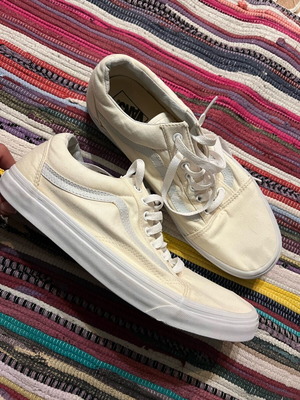 Vans Old Skool men's low sneakers white cream like new size 45