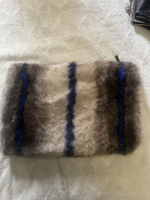 Axel Handmade Woman Handbag used, soft materials, white and blue