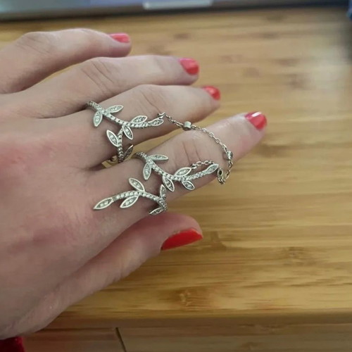 Folli Follie silver rings like new, set of two