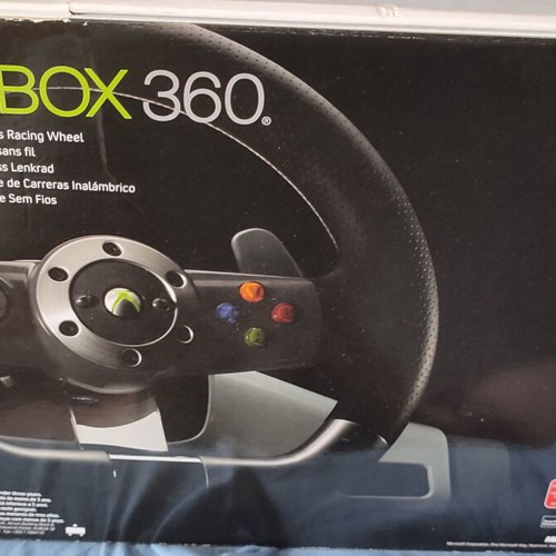 Xbox 360 Wireless Racing Steering Wheel used with original power supply