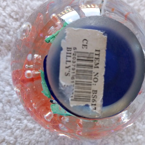 Murano ball new, glass, large 10×10 cm