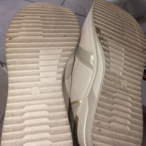 Women's sneakers size 37 like new, white beige