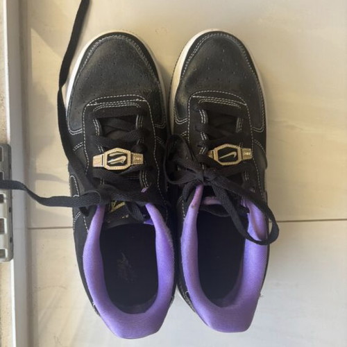 Nike Air Force 1 Low '07 LV8 shoes like new, size 40, black and purple