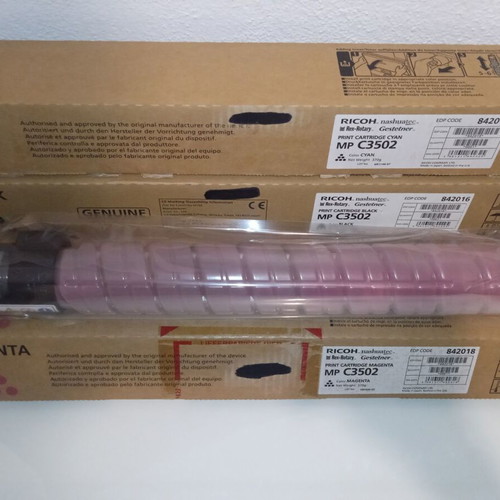 Ricoh MPC 3502 genuine new toner pack Black, Magenta, Yellow, Cyan
