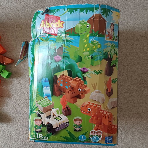 Ecoiffier Abrick Dinosaur Land toy set used