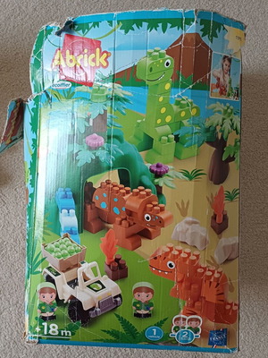 Ecoiffier Abrick Dinosaur Land toy set used