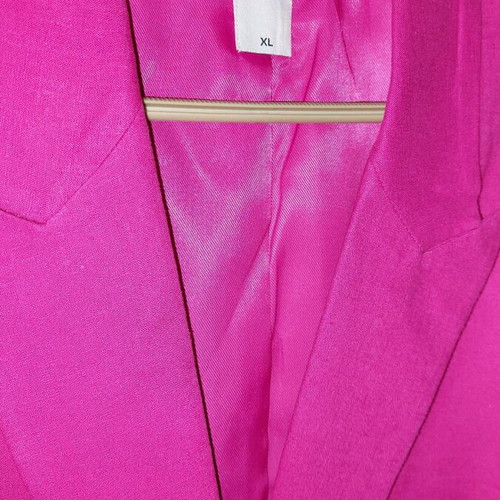 Calliope women's linen jacket new, size XL, fuchsia, long