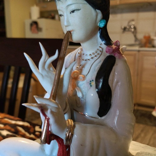 Chinese Porcelain Figure Celestial Maiden used, 28cm