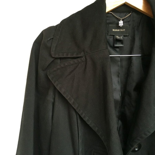 Mango cotton trench suit S like new, black