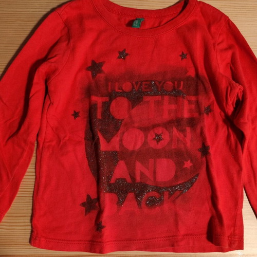 Benetton blouses used, pack of 2, 2-3 years, red like new