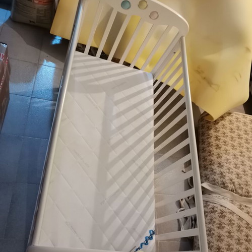 Baby cot with mattress used, needs assembly