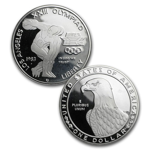1983 1 Dollar XXIII Olympiad Los Angeles silver coin new