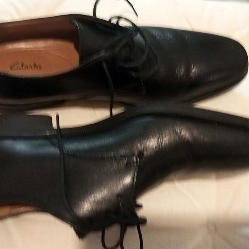 Clarks Men's Black Dress Shoes Size 42 Like New