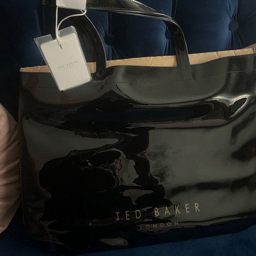 Ted Baker handbag new, black with white bow