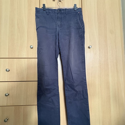 Tommy Hilfiger men's pants Denton chino stretch straight fit used, dark blue