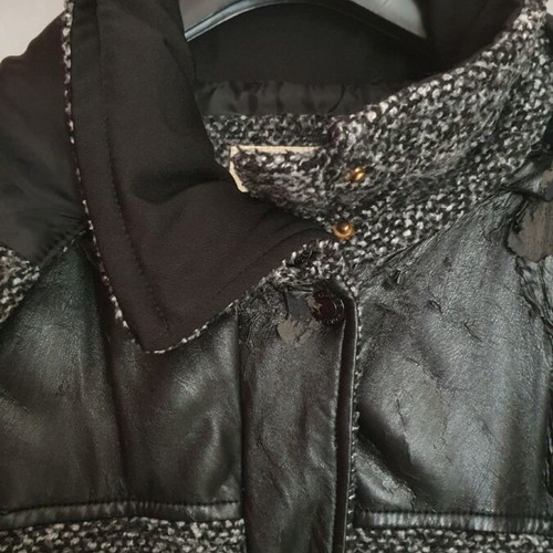 Lynne jacket with hood used, size L, black and white