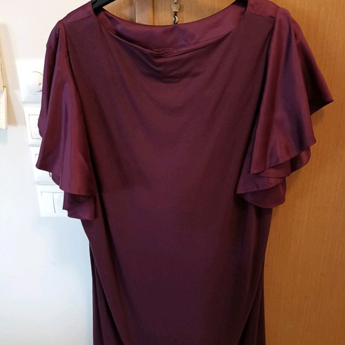 HOSS Intropia dress used, viscose and silk, size large, purple