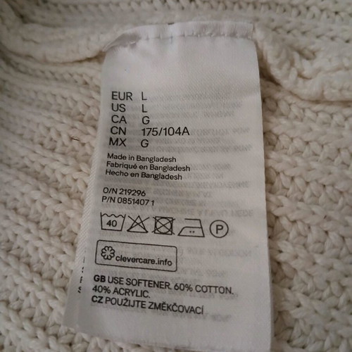 H&M Cotton Breton Sweater like new with Stripes and Gold Buttons