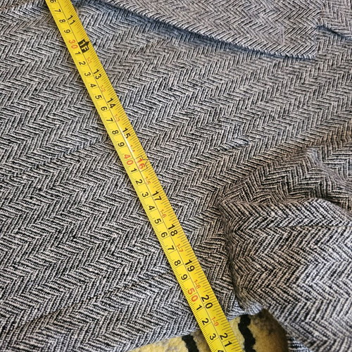 Cerruti wool blazer used, gray, herringbone pattern, size M