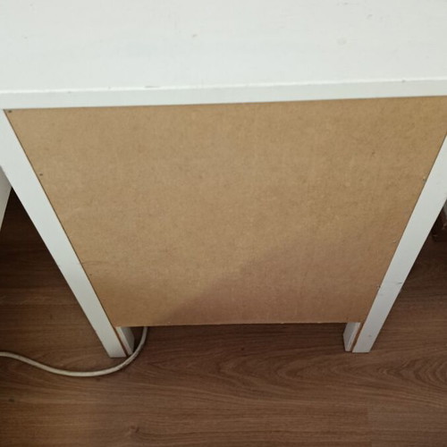 Wooden nightstand with 2 drawers white, like new