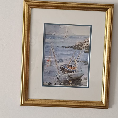 Aquarelle Seascape Painting by Danielle Hallant like new