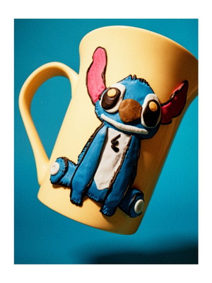 Handmade Stitch mug new with cartoon design